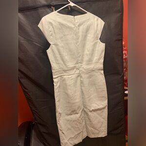 Ann Taylor dress; sage color square neck and cap sleeves